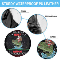 Merry Fishmas Santa Riding Bass Spare Tire Cover Funny Christmas - Wonder Print Shop