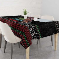 Merry Fishmas Santa Riding Bass Tablecloth Funny Christmas - Wonder Print Shop