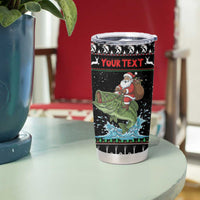 Merry Fishmas Santa Riding Bass Personalized Tumbler Cup Funny Christmas - Wonder Print Shop