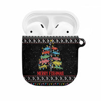 Merry Fishmas AirPods Case Fishing Christmas Tree Lights - Wonder Print Shop