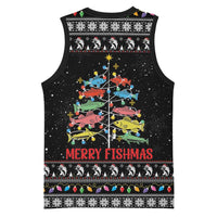 Merry Fishmas Basketball Jersey Fishing Christmas Tree Lights - Wonder Print Shop