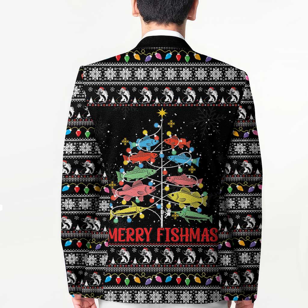 Merry Fishmas Blazer Fishing Christmas Tree Lights - Wonder Print Shop