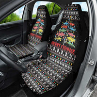 Merry Fishmas Car Seat Cover Fishing Christmas Tree Lights - Wonder Print Shop