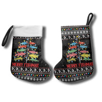 Merry Fishmas Christmas Stocking Fishing Christmas Tree Lights - Wonder Print Shop