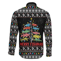 Merry Fishmas Family Matching Summer Maxi Dress and Hawaiian Shirt Fishing Christmas Tree Lights - Wonder Print Shop