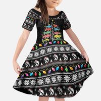 Merry Fishmas Family Matching Tank Maxi Dress and Hawaiian Shirt Fishing Christmas Tree Lights - Wonder Print Shop