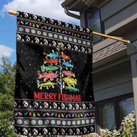 Merry Fishmas Garden Flag Fishing Christmas Tree Lights - Wonder Print Shop
