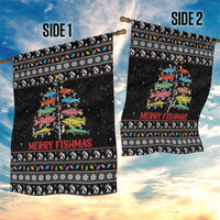 Merry Fishmas Garden Flag Fishing Christmas Tree Lights - Wonder Print Shop