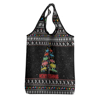 Merry Fishmas Grocery Bag Fishing Christmas Tree Lights - Wonder Print Shop