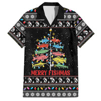 Merry Fishmas Hawaiian Shirt Fishing Christmas Tree Lights - Wonder Print Shop