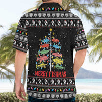 Merry Fishmas Hawaiian Shirt Fishing Christmas Tree Lights - Wonder Print Shop