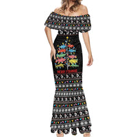 Merry Fishmas Mermaid Dress Fishing Christmas Tree Lights - Wonder Print Shop