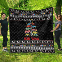 Merry Fishmas Quilt Fishing Christmas Tree Lights - Wonder Print Shop