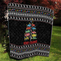 Merry Fishmas Quilt Fishing Christmas Tree Lights - Wonder Print Shop