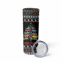 Merry Fishmas Skinny Tumbler Fishing Christmas Tree Lights - Wonder Print Shop