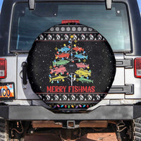 Merry Fishmas Spare Tire Cover Fishing Christmas Tree Lights - Wonder Print Shop