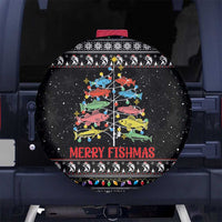 Merry Fishmas Spare Tire Cover Fishing Christmas Tree Lights - Wonder Print Shop