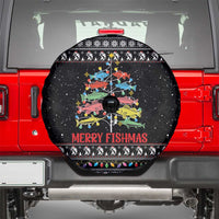 Merry Fishmas Spare Tire Cover Fishing Christmas Tree Lights - Wonder Print Shop