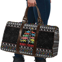 Merry Fishmas Travel Bag Fishing Christmas Tree Lights - Wonder Print Shop