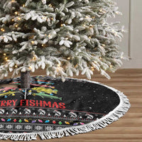 Merry Fishmas Tree Skirt Fishing Christmas Tree Lights - Wonder Print Shop