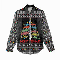 Merry Fishmas Women Casual Shirt Fishing Christmas Tree Lights - Wonder Print Shop