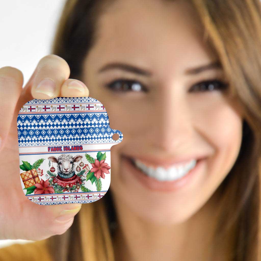 Faroe Islands Christmas AirPods Case Cute Faroese Sheep Xmas Patterns - Wonder Print Shop