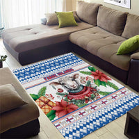 Faroe Islands Christmas Area Rug Cute Faroese Sheep Xmas Patterns - Wonder Print Shop