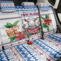 Faroe Islands Christmas Back Car Seat Cover Cute Faroese Sheep Xmas Patterns - Wonder Print Shop