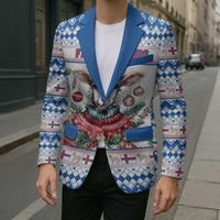 Faroe Islands Christmas Blazer Cute Faroese Sheep Xmas Patterns - Wonder Print Shop