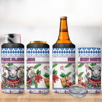 Faroe Islands Christmas 4 in 1 Can Cooler Tumbler Cute Faroese Sheep Xmas Patterns - Wonder Print Shop