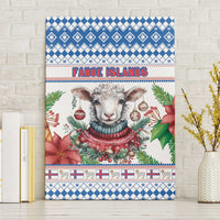 Faroe Islands Christmas Canvas Wall Art Cute Faroese Sheep Xmas Patterns - Wonder Print Shop