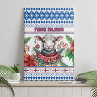 Faroe Islands Christmas Canvas Wall Art Cute Faroese Sheep Xmas Patterns - Wonder Print Shop