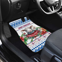 Faroe Islands Christmas Car Mats Cute Faroese Sheep Xmas Patterns - Wonder Print Shop