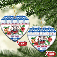Faroe Islands Christmas Ceramic Ornament Cute Faroese Sheep Xmas Patterns - Wonder Print Shop