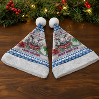 Faroe Islands Christmas Santa Hat Cute Faroese Sheep Xmas Patterns - Wonder Print Shop