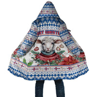 Faroe Islands Christmas Cloak Cute Faroese Sheep Xmas Patterns - Wonder Print Shop