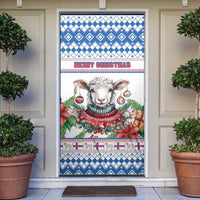 Faroe Islands Christmas Door Cover Cute Faroese Sheep Xmas Patterns - Wonder Print Shop