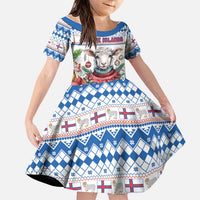 Faroe Islands Christmas Family Matching Summer Maxi Dress and Hawaiian Shirt Cute Faroese Sheep Xmas Patterns - Wonder Print Shop