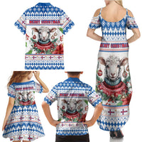 Faroe Islands Christmas Family Matching Summer Maxi Dress and Hawaiian Shirt Cute Faroese Sheep Xmas Patterns - Wonder Print Shop