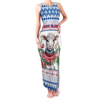 Faroe Islands Christmas Family Matching Tank Maxi Dress and Hawaiian Shirt Cute Faroese Sheep Xmas Patterns - Wonder Print Shop