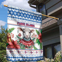 Faroe Islands Christmas Garden Flag Cute Faroese Sheep Xmas Patterns - Wonder Print Shop