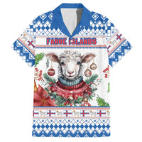 Faroe Islands Christmas Hawaiian Shirt Cute Faroese Sheep Xmas Patterns - Wonder Print Shop