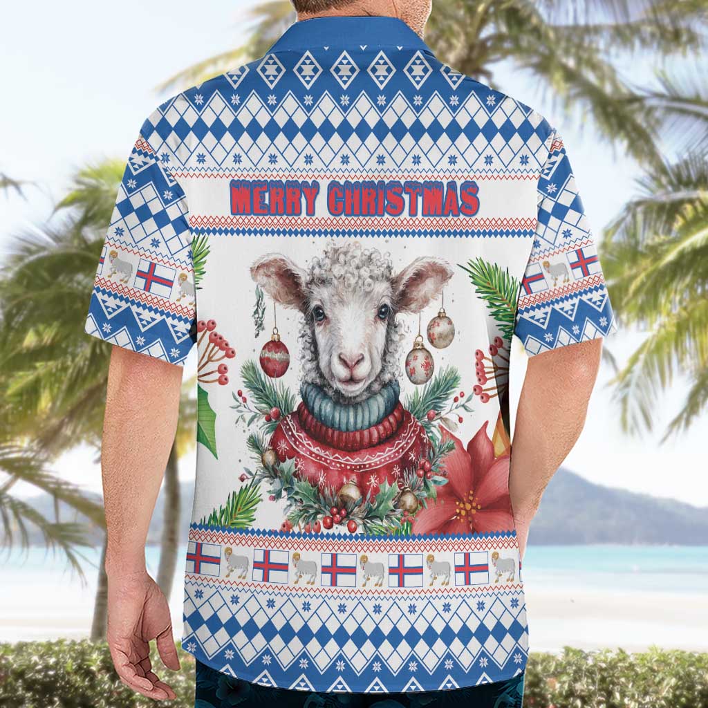 Faroe Islands Christmas Hawaiian Shirt Cute Faroese Sheep Xmas Patterns - Wonder Print Shop