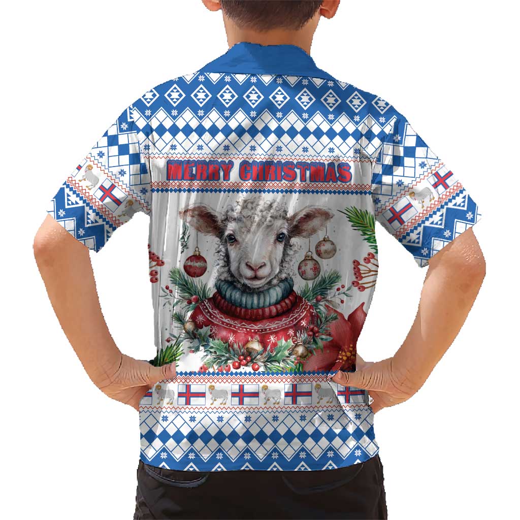 Faroe Islands Christmas Hawaiian Shirt Cute Faroese Sheep Xmas Patterns - Wonder Print Shop