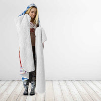 Faroe Islands Christmas Hooded Blanket Cute Faroese Sheep Xmas Patterns - Wonder Print Shop