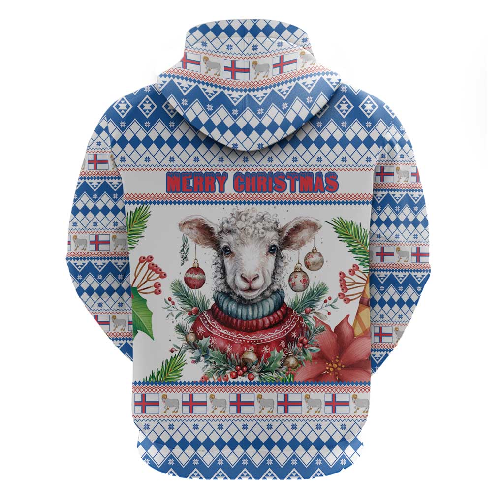Faroe Islands Christmas Hoodie Cute Faroese Sheep Xmas Patterns - Wonder Print Shop