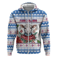 Faroe Islands Christmas Hoodie Cute Faroese Sheep Xmas Patterns - Wonder Print Shop