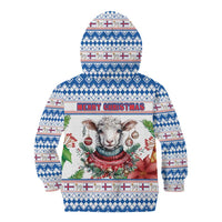 Faroe Islands Christmas Kid Hoodie Cute Faroese Sheep Xmas Patterns - Wonder Print Shop