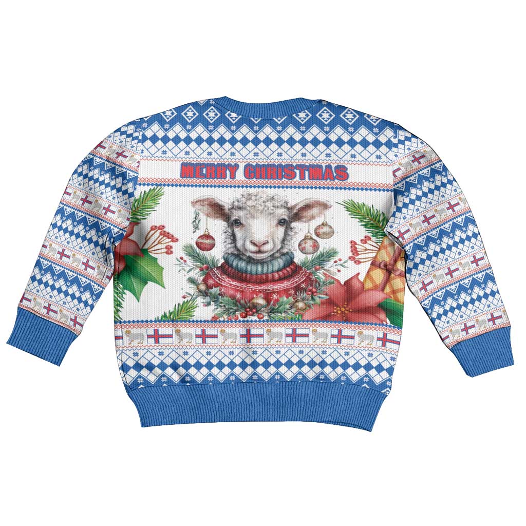 Faroe Islands Christmas Kid Ugly Christmas Sweater Cute Faroese Sheep Xmas Patterns - Wonder Print Shop