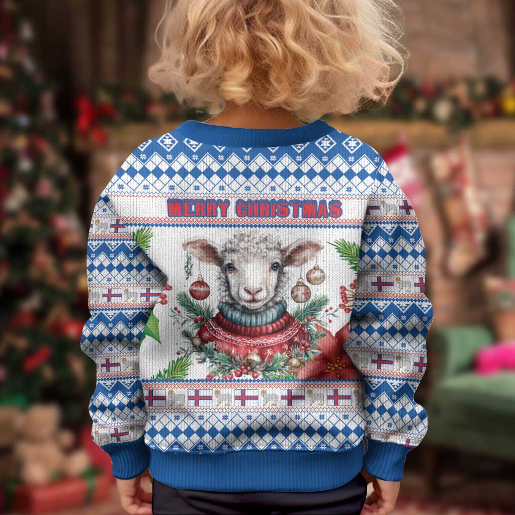 Faroe Islands Christmas Kid Ugly Christmas Sweater Cute Faroese Sheep Xmas Patterns - Wonder Print Shop